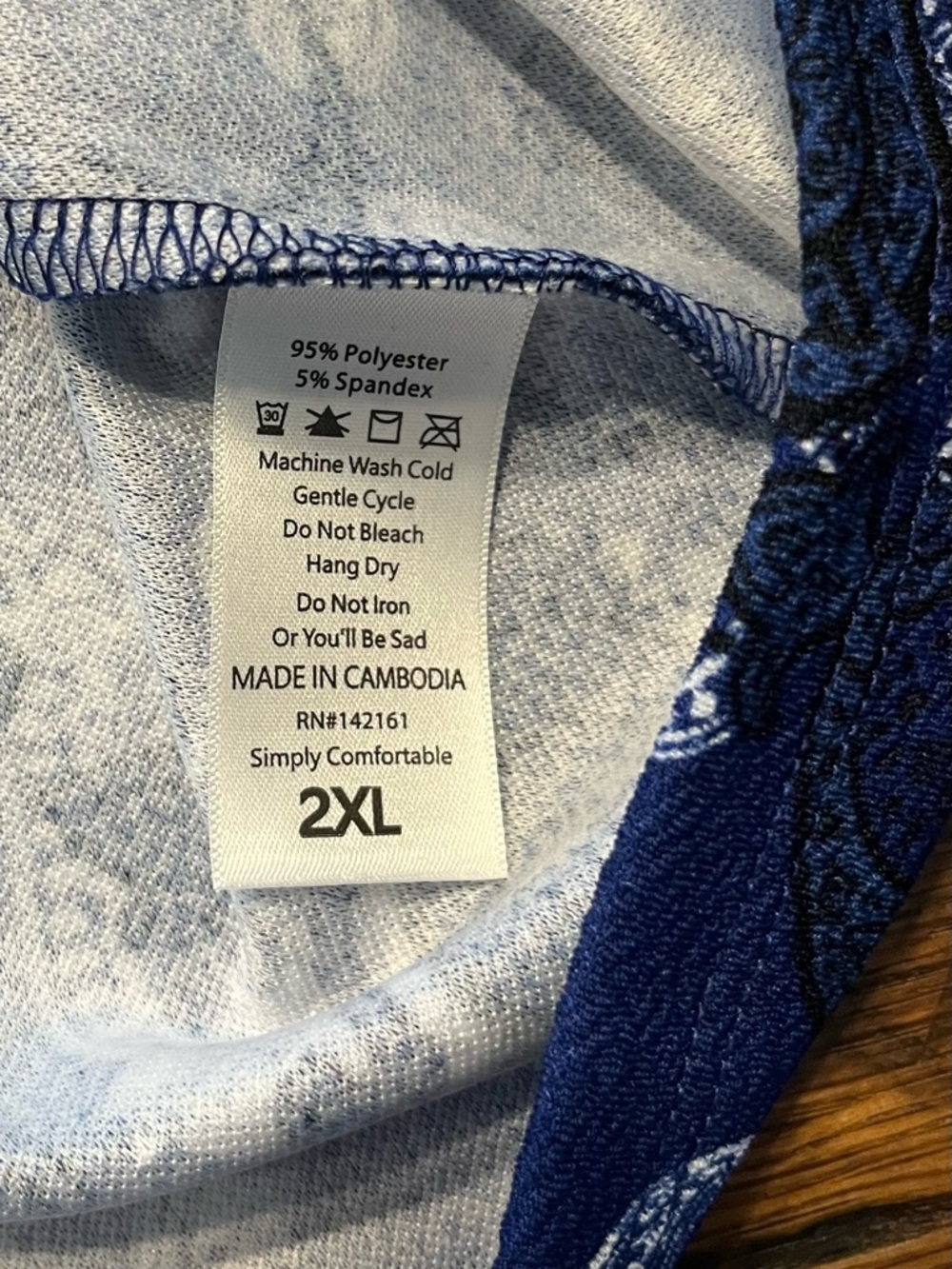LuLaRoe blue paisley Cassie skirt - Picture 6 of 7